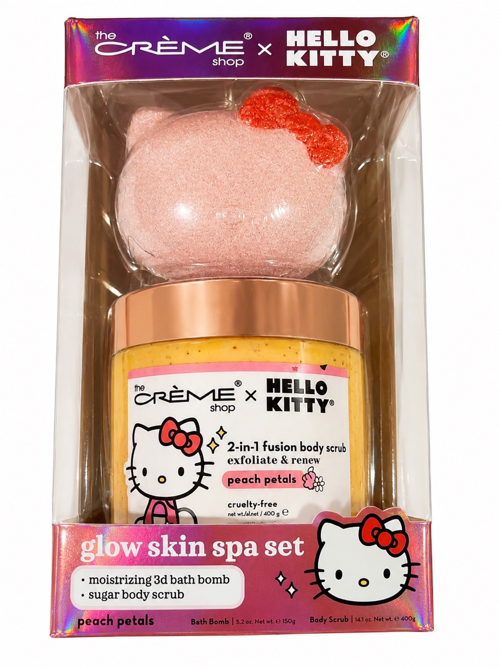 The Crème Shop x Hello Kitty Glow Skin Spa Set - Peach Petals